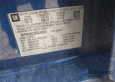 2014 GMC Sierra 1500 Sle из США, поврежденный, VIN 3GTU2UEC5EG243022